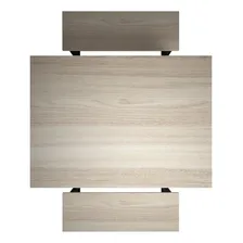 Mesa Refeit贸rio 4 Lugares Com 2 Bancos Metal Wood Design Foto mini 3
