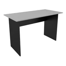 Mesa Reta Escrit贸rio New City Cinza Com Preto Web Office Foto mini 2
