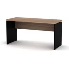 Mesa Reta Para Escritorio Pe 40 Pandin 120x60 Walnut Cor Preto Foto mini 1