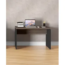 Mesa Reta Para Escritorio Pe 40 Pandin Móveis 150x60 Walnut Cor Preto Foto mini 4