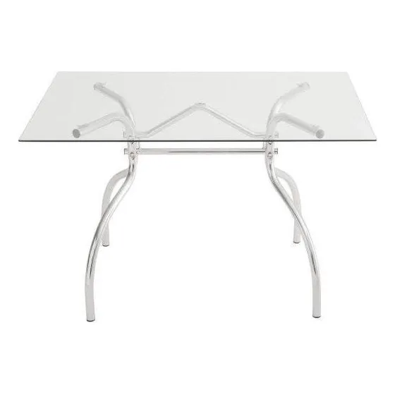 Mesa Retangular Com Tampo De Vidro 4025 Unimóvel Wt Foto 1