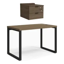 Mesa Secretária c/ 2 Gavetas Kappesberg F120 Cor Munique Foto mini 1