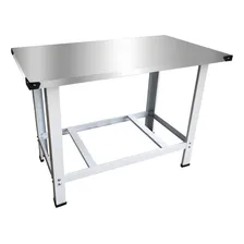 Mesa Serviço Bancada Industrial Aço Inox Paneleiro 120x70 Kenok MS120 Foto mini 1