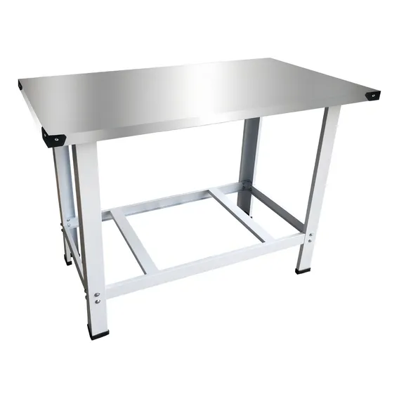 Mesa Serviço Bancada Industrial Aço Inox Paneleiro 120x70 Kenok MS120 Foto 1