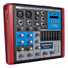 Mesa Som 4 Canais Mc4 Eux Mixer Usb Equalizador Soundvoice 110V/220V Foto mini 1