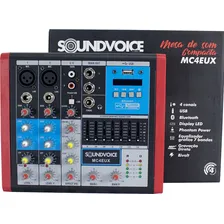 Mesa Som 4 Canais Mc4 Eux Mixer Usb Equalizador Soundvoice 110V/220V Foto mini 3
