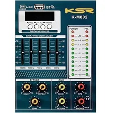 Mesa Som 8 Canal Interface Equalizador Ksr K08m Bluetooth 100v/240v Foto mini 2