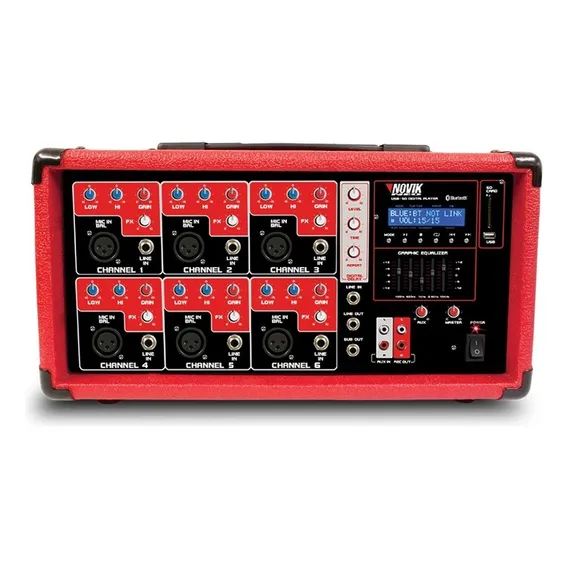 Mesa Som Cabecote Amplificado Novik Nvk-6400bt 200w 6 Canais Foto 1