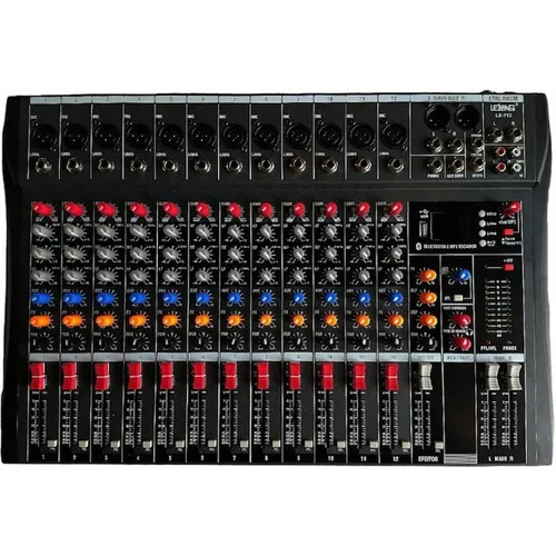 Mesa Som Lelong Bluetooth Usb Mixer Mp3 Playe Flex 12 Canais Foto 1