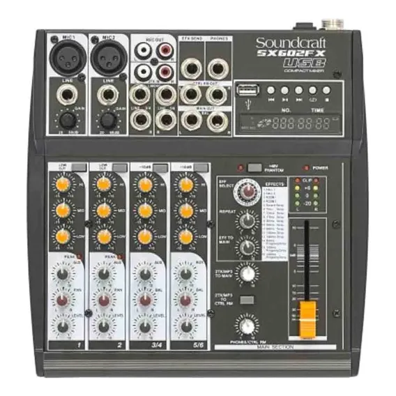 Mesa Soundcraft Sx602fx Usb 6 Canais Foto 1