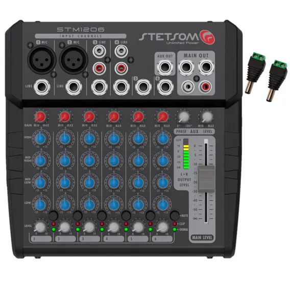 Mesa Stetsom Stm 1206 Estéreo 6 Canais 2 Vias Hack Móvel 12V Foto 1