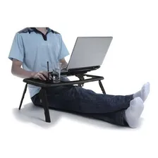 Mesa Suporte C/ Cooler Notebook Dobrável Cor Preto Foto mini  3