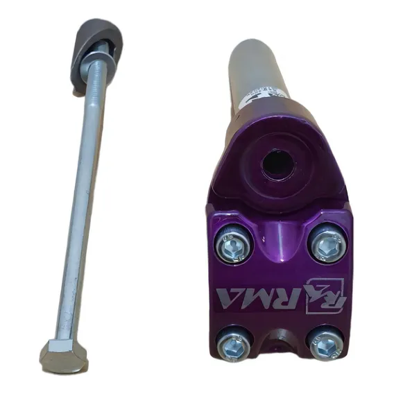 Mesa Suporte Guidao Aluminio Cross Bmx Caiçara Violeta Foto 1