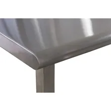 Mesa Tampo Inox Estrutura Ep贸xi 120x70 Grade Canto Arredonda Foto mini 4