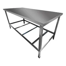 Mesa Tampo Inox Industrial Para Açougue Padaria Com Prateleira 1,2 Metro Sebem Foto mini 1