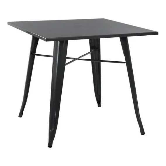 Mesa Tolix Restaurante Industrial Iron Bar Loft Aço Cores Av Tampa Preto - Semibrilho Foto 1