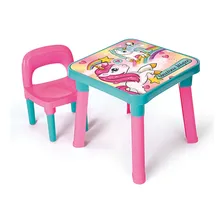 Mesinha Com Cadeira Infantil: UnicĂłrnio Mágico Monte LĂbano Cor Rosa Foto mini 2