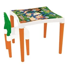 Mesinha Infantil Fofossauros Com Cadeira Xalingo - 04956 Foto  mini 1