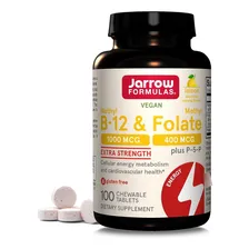 Methyl B12 (metilcobalamina) + Metilfolato Jarrow 100 Caps Sabor Limão Foto mini 1