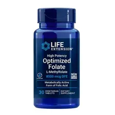 Metil Folato Methyl 8500mcg Dfe 30 Tablets - Life Extension Foto  mini 1