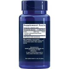 Metil Folato Methyl 8500mcg Dfe 30 Tablets - Life Extension Foto mini  2