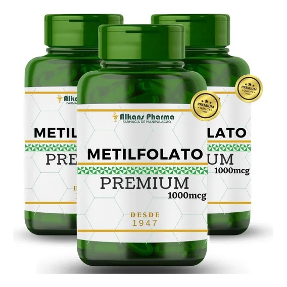 Metilfolato 1000mcg 120 Caps Linha Premium Foto 1
