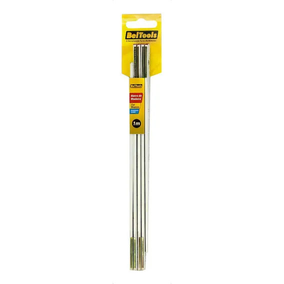 Metro De Madeira Simples Branco 1 Metro Beltools C/ 24 Peças Foto 1