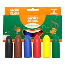 Meu Primeiro Giz De Cera Gizão Jumbo 6 Cores Crianças Kit 25 Foto mini 1