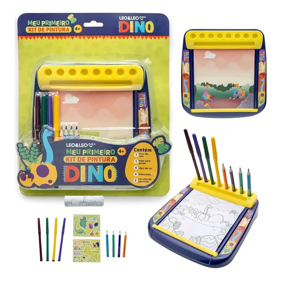 Meu Primeiro Kit Pintura Dino 91717 Leo&leo - 1 Kit Foto 1