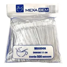 Mexedor Para Café Mexa Bem Tipo Drinque Com 11cm Foto  mini 1