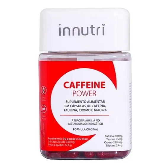 Mezzo Innutri Caffeine Power 30 Caps Sabor Sem Sabor Foto 1