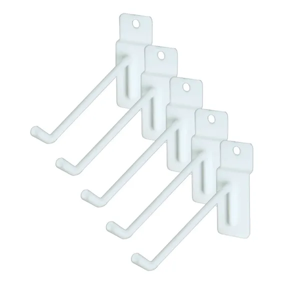 MFL 10 cm kit 10 gancho para painel canaletado cor branco Foto 1