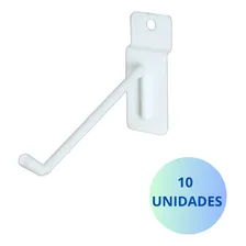 MFL 10 cm kit 10 gancho para painel canaletado cor branco Foto mini 2