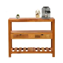MHM M贸veis Brasil Aparador Ilha 1M Balc茫o Cozinha Prateleira Natural Foto mini 3