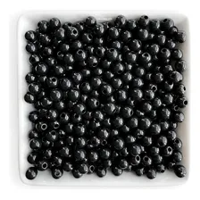 Miçanga Bola 6 Mm Com Furo Passante Bijuteria Cores Cor Preto Foto  mini 1