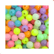 Miçanga Bola Fluorescente Brilha No Escuro 8mm - Kit 1000un Cor Colorido Diâmetro 8 Mm Foto mini  2