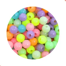 Miçanga Bola Fluorescente Brilha No Escuro 8mm - Kit 1000un Cor Colorido Diâmetro 8 Mm Foto  mini 1