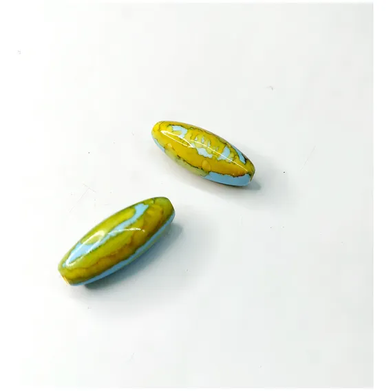 Miçanga - Missanga Conta Perolizada Oval 0844 - 500g Cor F05 Foto 1