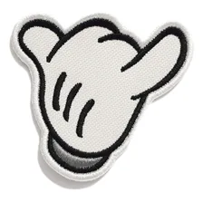 Mickey Mouse Patch Bordado Aplique Termocolante Modinha Luva Cor Branco Foto mini 1