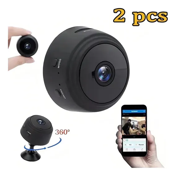Micro Camera Espia Tempo Real Camera Wifi Externa Espiã 2pc Foto 1