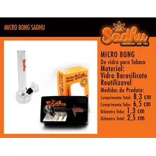 Micro Mini Bong Vidro Sadhu Bong Pipe Vidro 8,3 Cm Foto mini 4
