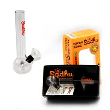 Micro Mini Bong Vidro Sadhu Bong Pipe Vidro 8,3 Cm Foto mini 3