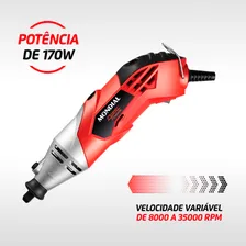 Micro RetÃfica 170W Vermelho Mondial FMR-01 Foto mini 3