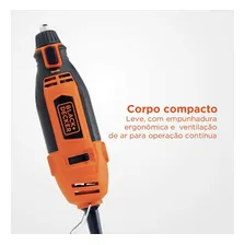 Micro Retifica 180w C/ 113 Peças Rt18ka Black Decker Potência 180 W 220v Foto mini 4
