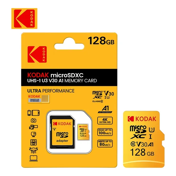 Micro Sdxc Kodak 128 Gb Uhs-i U3 V30 A1 Foto 1