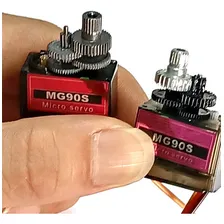 Micro Servo Motor Mg90 Mg90s Metal Gear Acess贸rios Foto mini 2