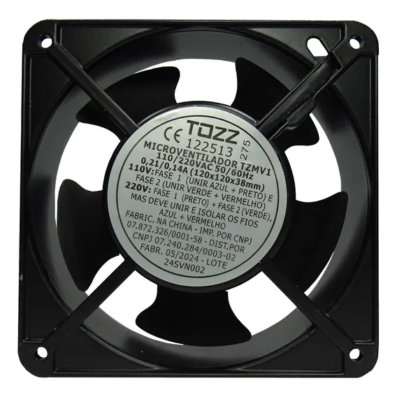 Micro Ventilador Cooler Ventoinha 120x120x38 Bivolt 110/220v Foto 1