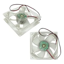 Micro Ventilador Ventoinha Cooler 12v 80x80x25 Transparente Foto mini 2