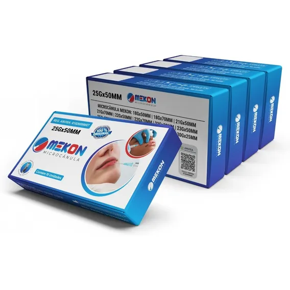 Microcânulas Preenchimento Facial Mekon 23gx50mm Cx50un Foto 1