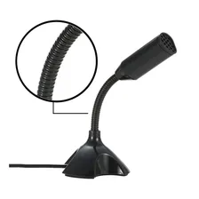 Microfone Base Mesa Estéreo Usb Omnidirecional Flexivel Cor Preto Foto  mini 1
